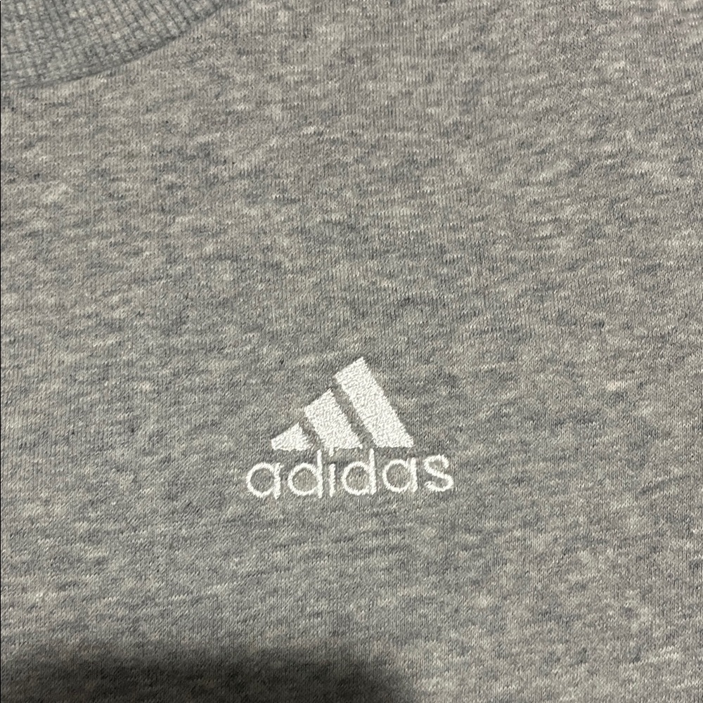 Adidas Women's Light Gray Crewneck Sweater - Picture 2 of 4